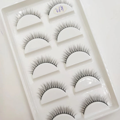 Set of 5 pairs of Blushimmer 3D mink false eyelashes for natural, full eye makeup, shown on a neutral background.