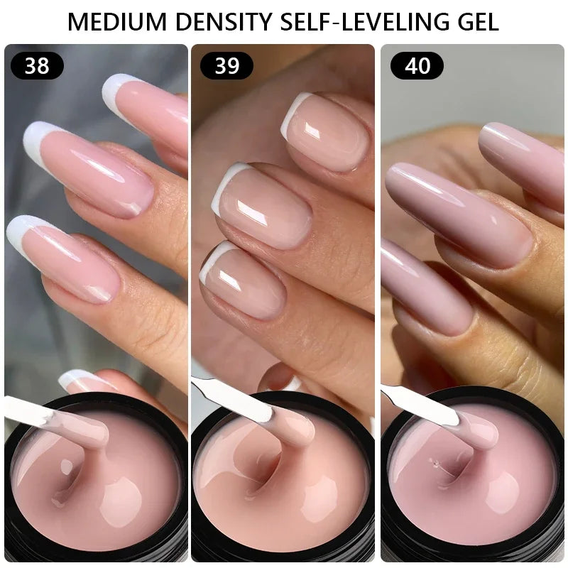 Blushimmer MSHARE 50ml pink gel builder for nail extension, UV/LED self-leveling gel, TPO-free nail construction product