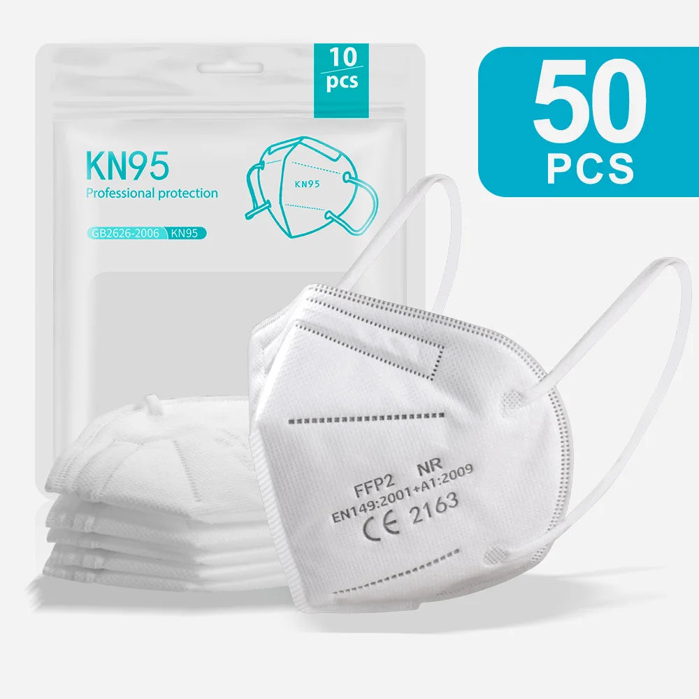 10-200pcs FPP2 Masks Black FFP2 Masks CE Approved ffp2mask Adult 12 Colors Adult Face Mask Dustproof Respirator KN95 Facemask