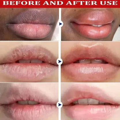 Blushimmer dark lip balm and melanin lightening mask with exfoliating pink treatment for moisturized, smoother lips