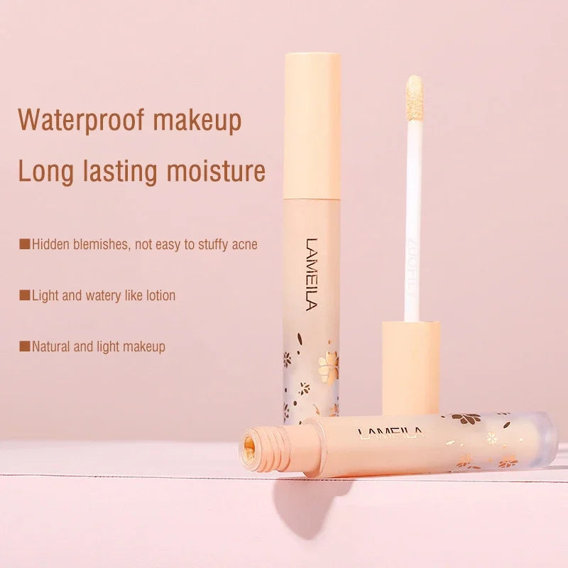 Blushimmer liquid concealer for dark circles and acne, providing natural makeup coverage with anti-cernes base foundation cream.