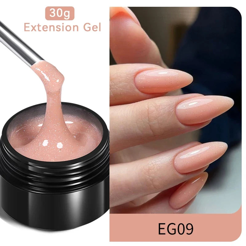 Blushimmer Born Pretty 30ml milky white hard gel for nail extensions, clear acrylic, soak-off UV construction gel, jelly nail polish