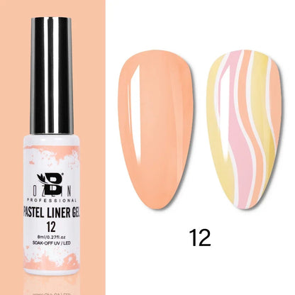 Blushimmer metallic gel polish in gold and silver with chrome mirror finish, perfect for UV LED semi-permanent nail art.