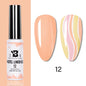 Blushimmer metallic gel polish in gold and silver with chrome mirror finish, perfect for UV LED semi-permanent nail art.