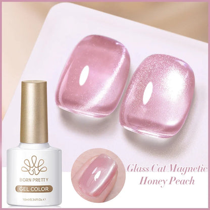 Born Pretty 117 Colors cat magnetic gel nail polish in 10ml bottle, showcasing vibrant semi-permanent nail varnish with full coverage.