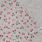 Cute red cherry bowknot 5D nail art stickers with shiny crystals and rhinestones, perfect for DIY manicure decorations.