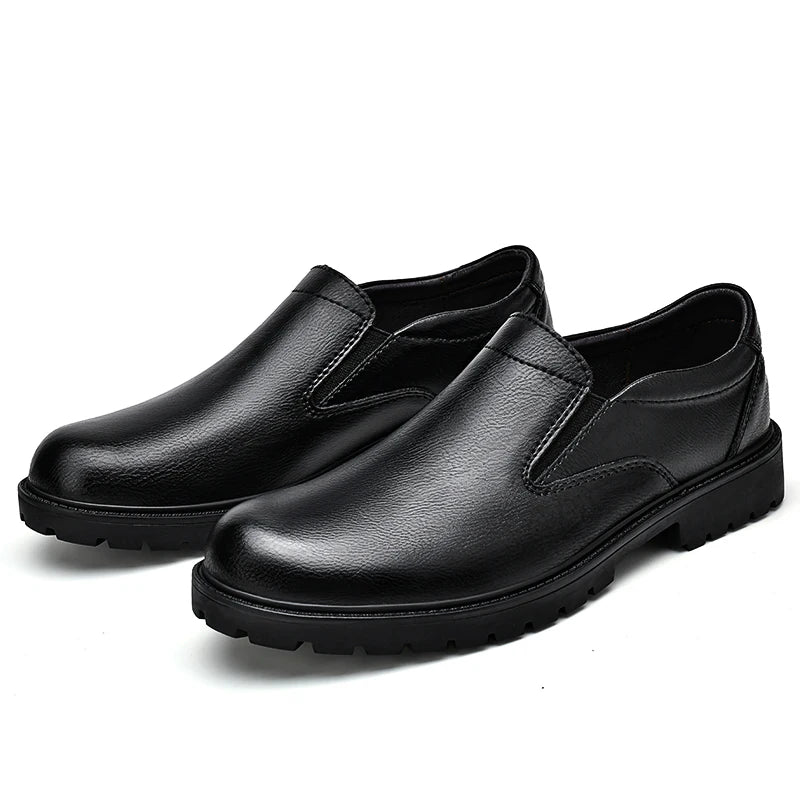 Mens Slip On Oxfords Loafers Casual Leather Shoes Pure Color New Arrival Italian Shoes Italian