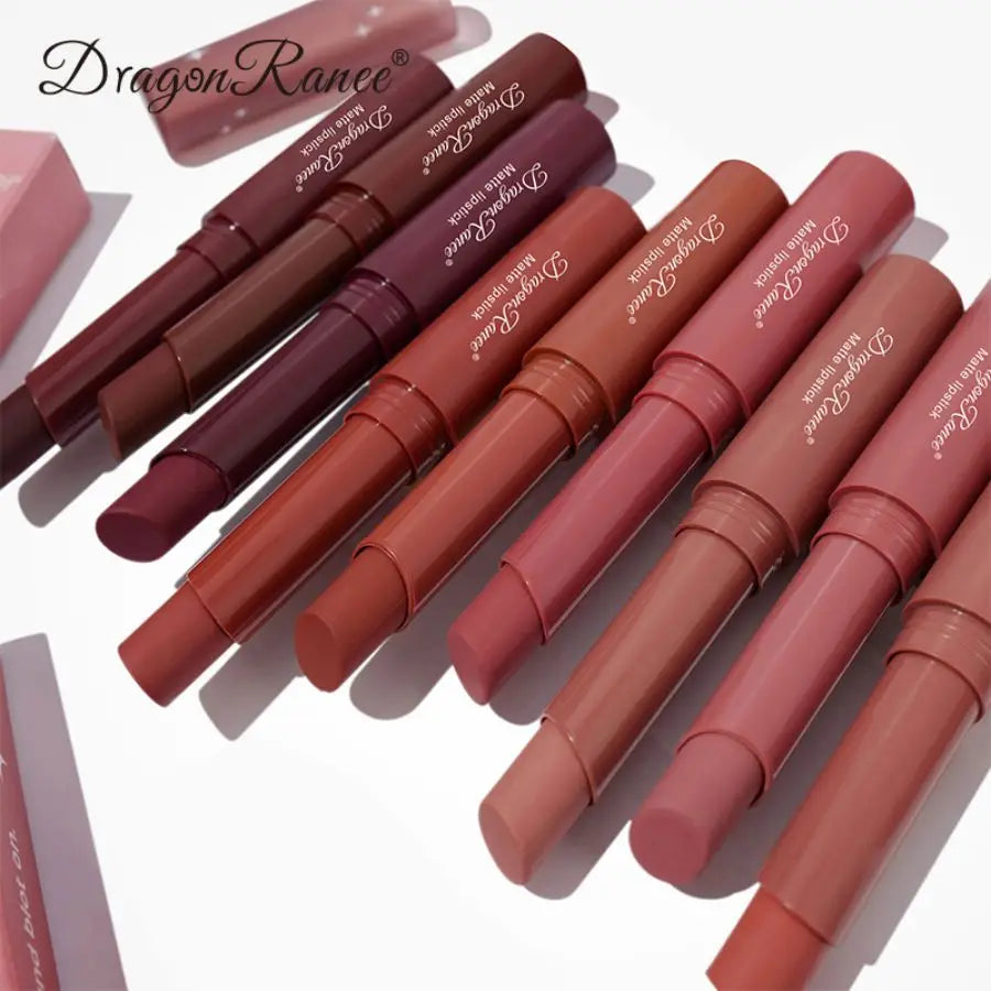 Blushimmer matte waterproof lipstick with a velvety, moisturizing finish, featuring a non-fading, European and American makeup style.
