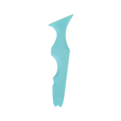 Blushimmer CNK 5-in-1 silicone beauty ruler and eyeliner stencil, showing winged eyeliner and eyebrow shaping templates.