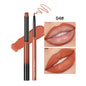 Blushimmer QIBEST 2pcs matte nude lipstick and lipliner pens, waterproof, long-lasting contour makeup for women, shown on a model