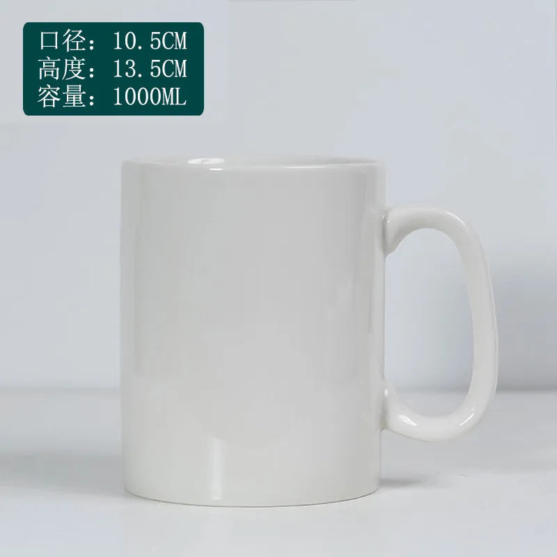 Creative Ceramic Mug Super Large Capacity Coffee Milk Mugs Handle Cup Ceramic Cup 1000ml/1300ml Large Capacity Water Cups