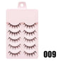 Blushimmer DINGSEN fake anime eyelash set with five pairs of natural-looking manga-style false eyelashes on clear bands.