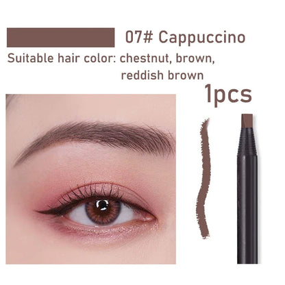 Blushimmer waterproof eyebrow pencil with brush, long-lasting, peel-off microblading tool for permanent makeup.