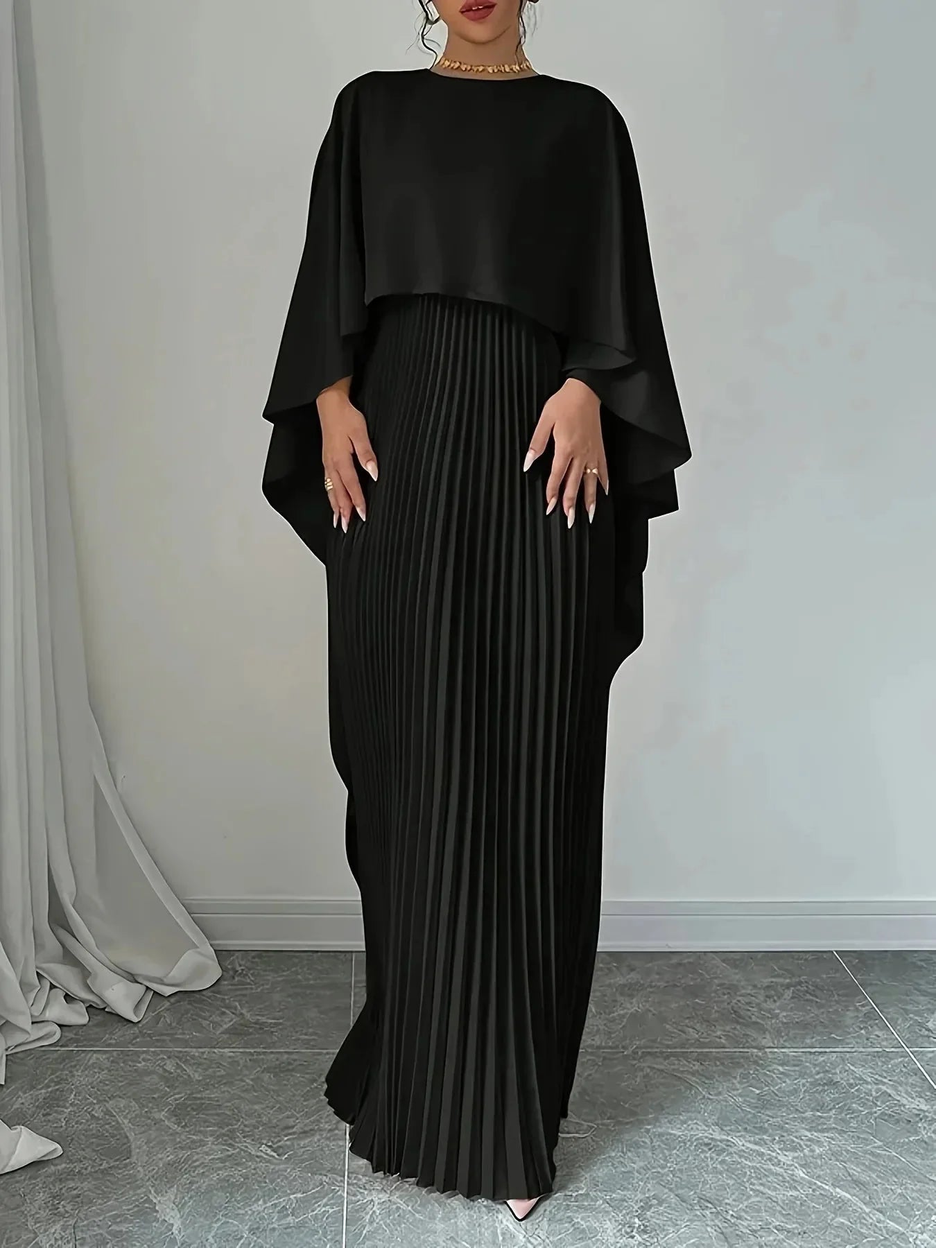 Luxlife Brands Harmony Draped Event Outfit featuring elegant fabric and stylish draping for formal occasions.