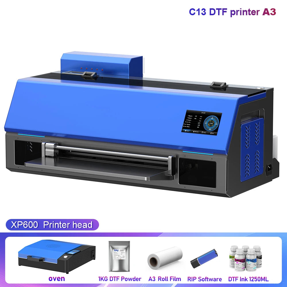 OYfame A3+DTF Printer impresora dtf a3 For Epson XP600 Directly To Film Textile A3 t shirt printing Machine A3 with dtf oven