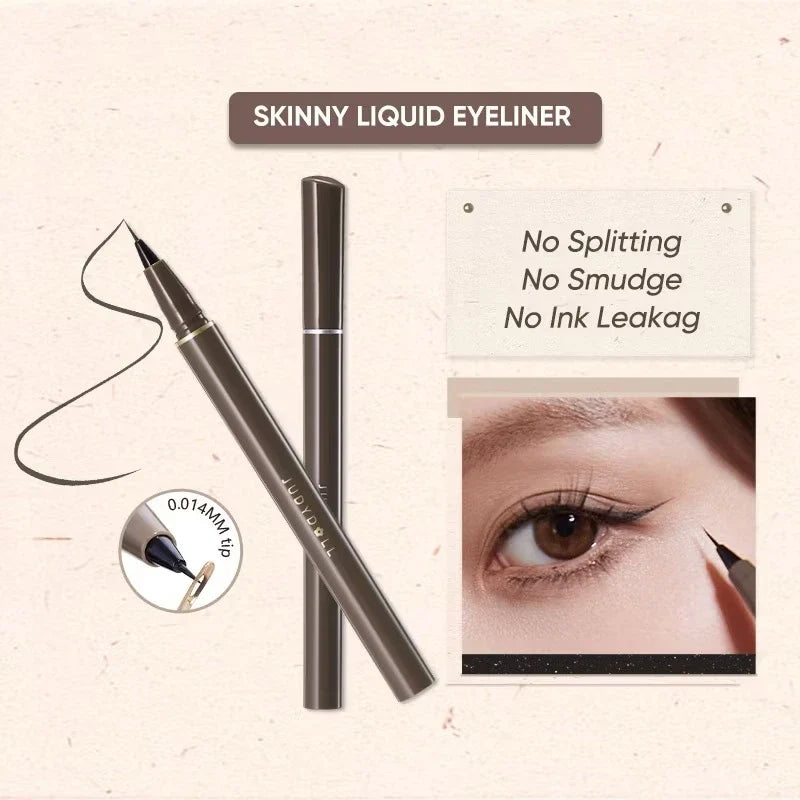Blushimmer Judydoll waterproof liquid eyeliner with ultra-fine tip, smudge-proof, long-lasting, smooth application, and strong fibers.