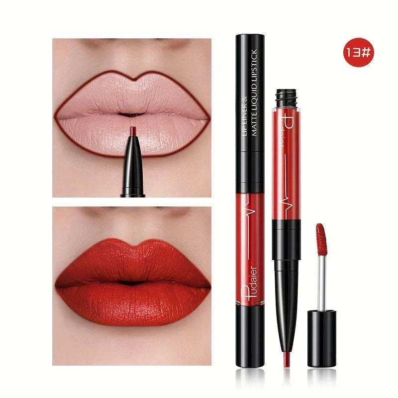 Blushimmer waterproof long-lasting lip liner pencil with high pigment, smooth matte finish, sweatproof, non-fading lip contour makeup.