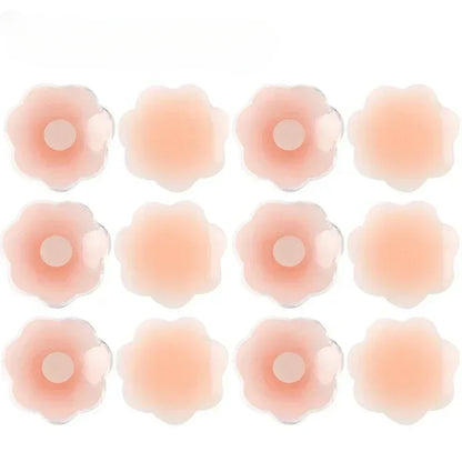 Invisible Silicone Nipple Covers Reusable Women Breast Petals Lift Bras Pasties Bra Padding Sticker Patch Adhesive Pads Intimate