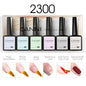 Blushimmer CANNI nail gel polish kit with 6 jade, nude, pink shades in 9ml bottles, ideal for French and natural nail designs