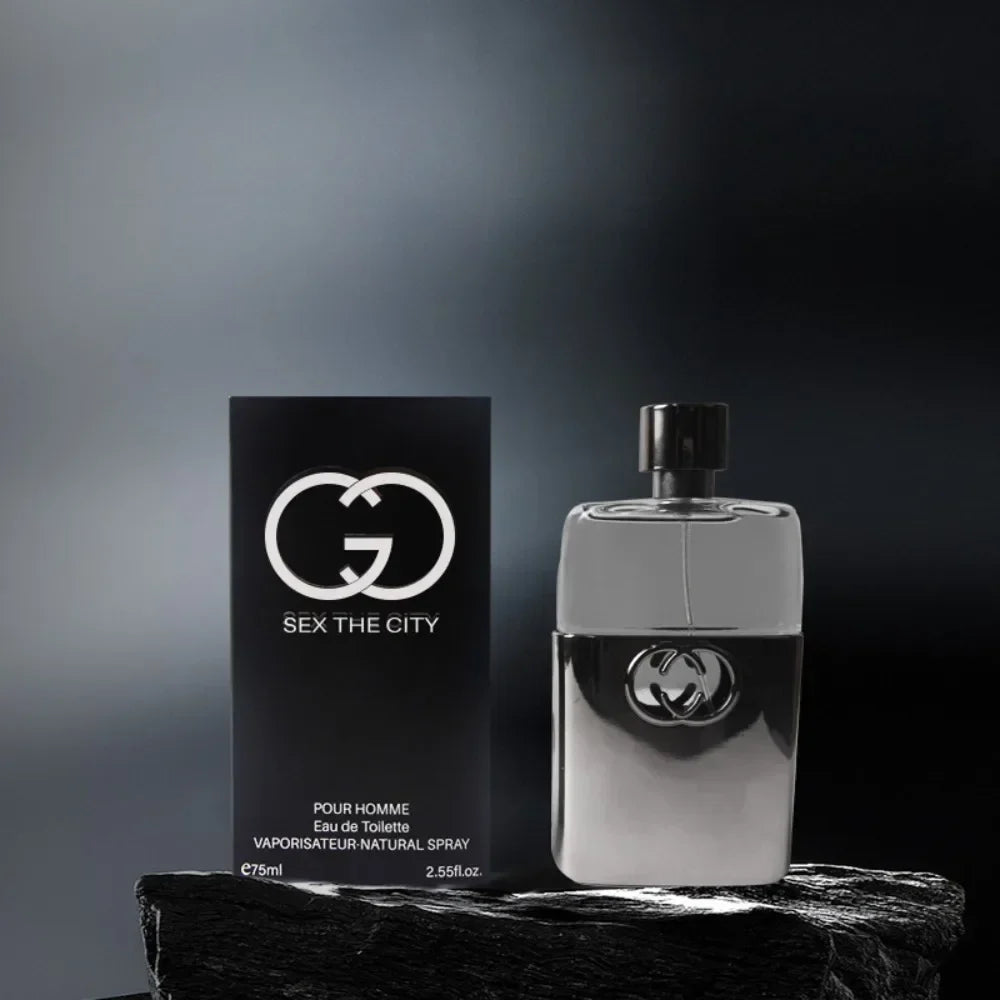 Blushimmer Guilty Black pheromone perfume cologne for men and women with fresh woody sandalwood scent.