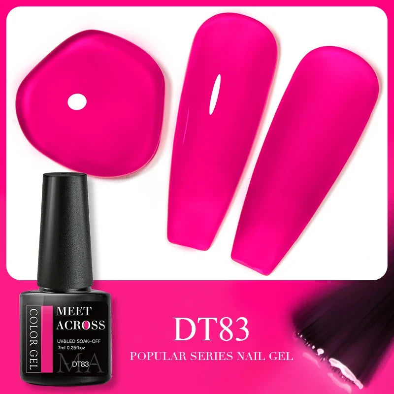 Blushimmer Meet Across pink dried flower gel nail polish with natural floral design, UV LED soak-off nail art gel for elegant nails
