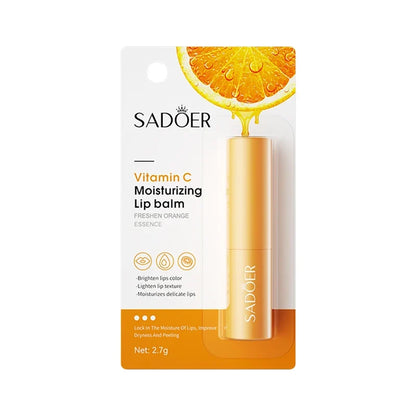 Blushimmer SADOER Vitamin C lip balm with moisturizing, hydrating, and repairing properties for smooth, nourished lips.