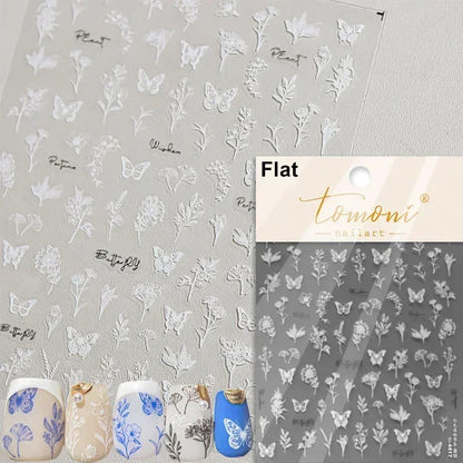 Shiny jelly butterfly 5D nail art sticker with rhinestones and crystals, perfect for DIY manicure decoration by Blushimmer.