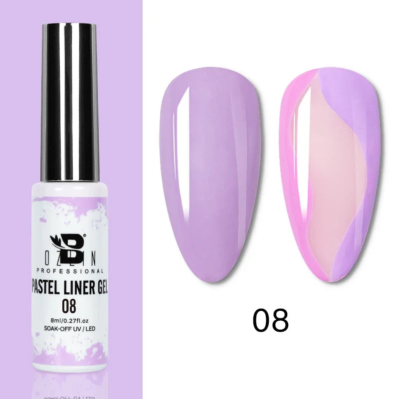 Blushimmer metallic nail gel polish in gold and silver with chrome mirror finish, suitable for UV LED semi-permanent French nails.