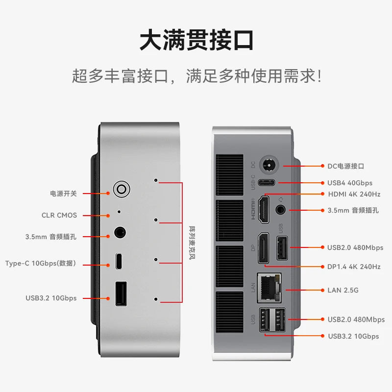 SER9 Pro Mini Computer AMD Ryzen 7 H 255 8-core 16-thread Silent Gaming, Office and Design Computer Mini Computer