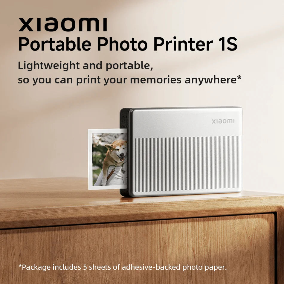 Xiaomi NEW Pocket Photo Printer 1S Photo Printing Multiple Colors Pocket Portable Lightweight Portable Shared Printing