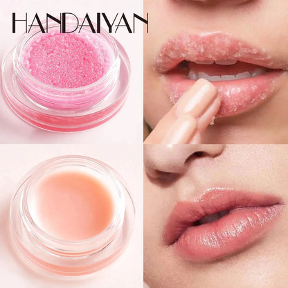 Blushimmer Handaiyan 2in1 Lip Scrub Balm and Moisturizer with sugar exfoliator, repair mask, and hydrating treatment in a jar