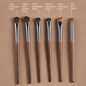 6pcs Soft Horse Hair Eye Makeup Brush Set - Complete Eyeshadow/Blending/Brow/Lip brush Tools