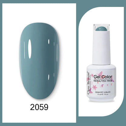 Clou Beaute 15ml neon gel nail polish base and top coat in red, black, white, green, and velvet finish from Blushimmer with 400 colors