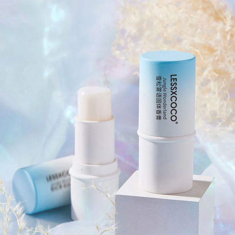 Blushimmer fruit flavor women's perfume stick deodorant with long-lasting fragrance, portable solid balm, easy to use and body aroma.