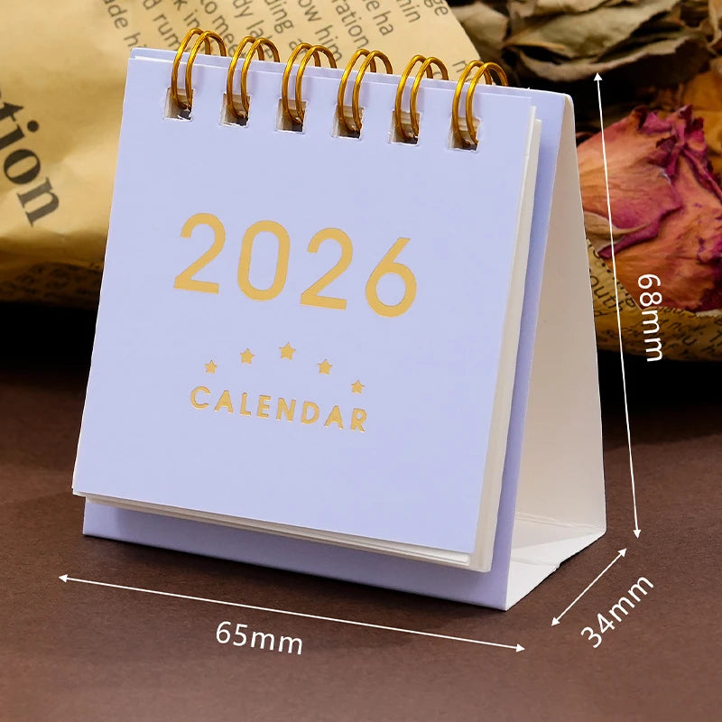 Mini 2026 Calendar Office School Supplies Calendar Desk Calendar monthly Planner Desk Accessories Decor Record Office Stationery