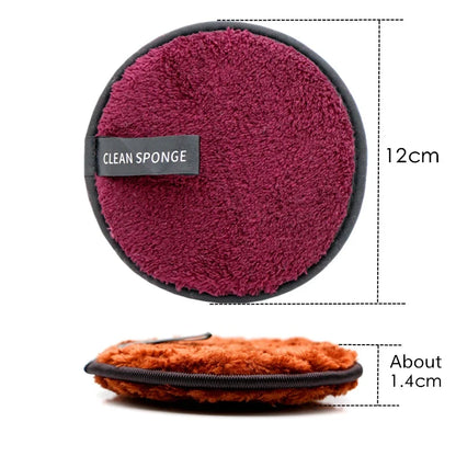 Set of 5 reusable microfiber makeup remover cotton wipes from Blushimmer, facial cleansing pads for gentle skin cleaning.