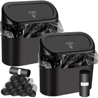 Car Trash Can (with Lid)  Small Car Trash Can, Leak-proof Mini Car Accessories