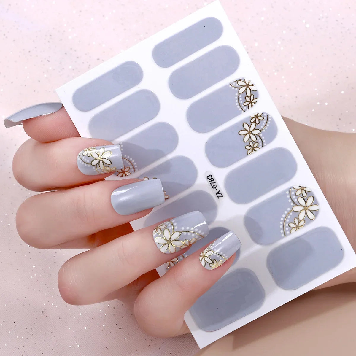 Blushimmer DIY nail stickers with spring and summer floral designs, self-adhesive full cover nail decoration strips.