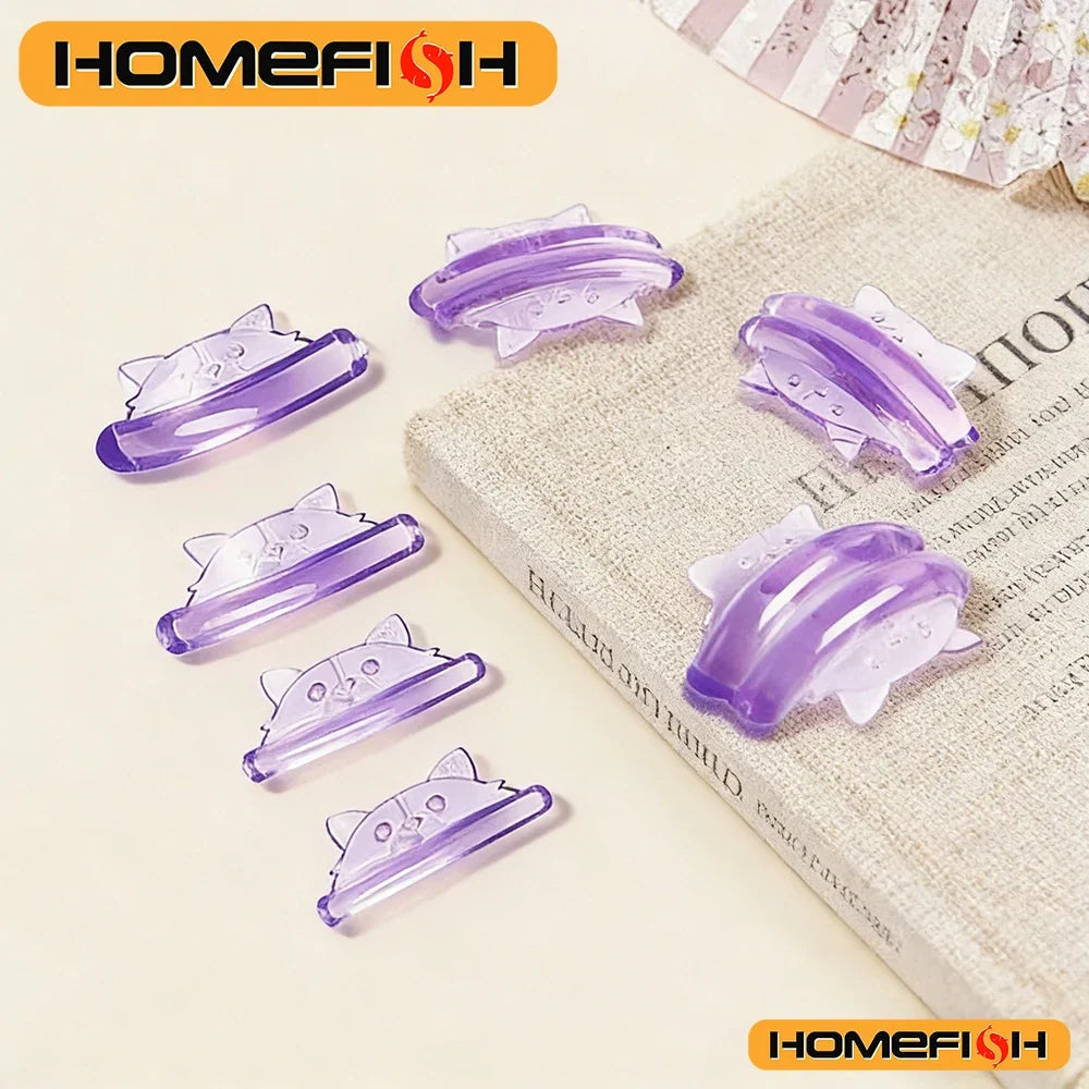 Set of 5 Blushimmer C Curl silicone eyelash pads for 3D lash lifting and curling, with sticky shield makeup tool accessories.
