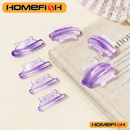 Set of 5 Blushimmer C Curl silicone eyelash pads for 3D lash lifting and curling, with sticky shield makeup tool accessories.