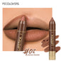 Blushimmer multi-color matte lipstick crayon with high pigmentation, long-lasting, natural effect for brown tones and matte finish.