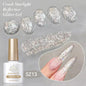Silver carat glitter gel nail polish by Blushimmer featuring reflective, sparkling ultra-shine finish for UV nail art.