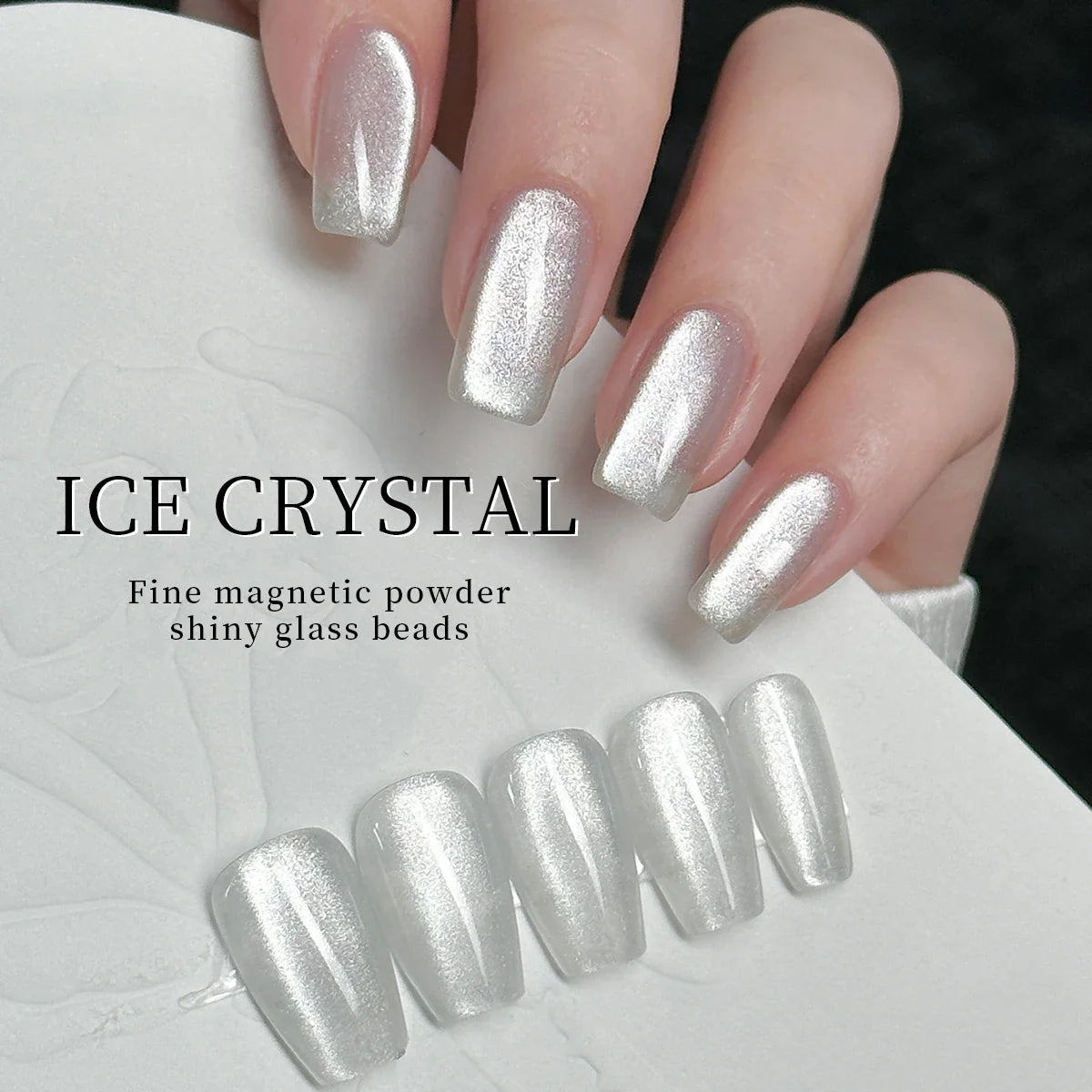 XEIJAYI 3-pack 15ml white cat's eye magnetic gel nail polish by Blushimmer with ultra shine, quick-dry, soak-off UV/LED varnish