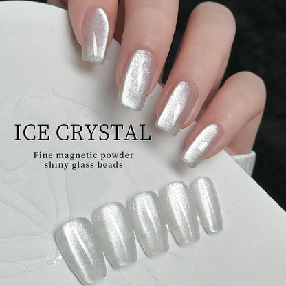 XEIJAYI 3-pack 15ml white cat's eye magnetic gel nail polish by Blushimmer with ultra shine, quick-dry, soak-off UV/LED varnish