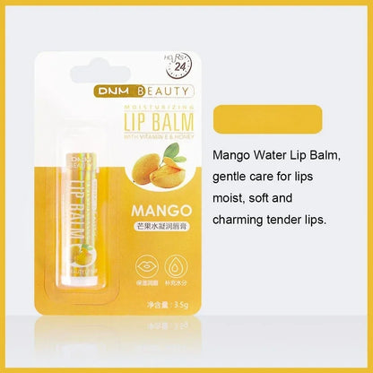 Blushimmer fruit lip balm and lip gloss in clear, moisturizing, hydrating formula with anti-wrinkle and long-lasting shine.