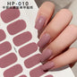 Blushimmer 16Tips glitter semi-cured UV gel stickers with 3D French gradient and shiny glitter powder for nail art.