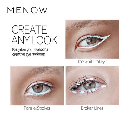 Set of 12 white eyeliner pencils by Blushimmer, waterproof, long-lasting, smooth eyes brightener and highlighter makeup.