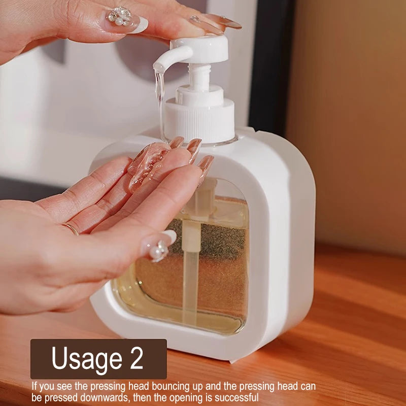 300/500ml Travel Sub-Bottling Household Pressure Type Large Capacity Hand Sanitizer Detergent Shampoo Shower Gel Sub-Bottling