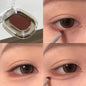 Blushimmer Coral Brick eyeshadow palette with matte, waterproof red-brown shades and eyeliner powder for under-eye makeup.