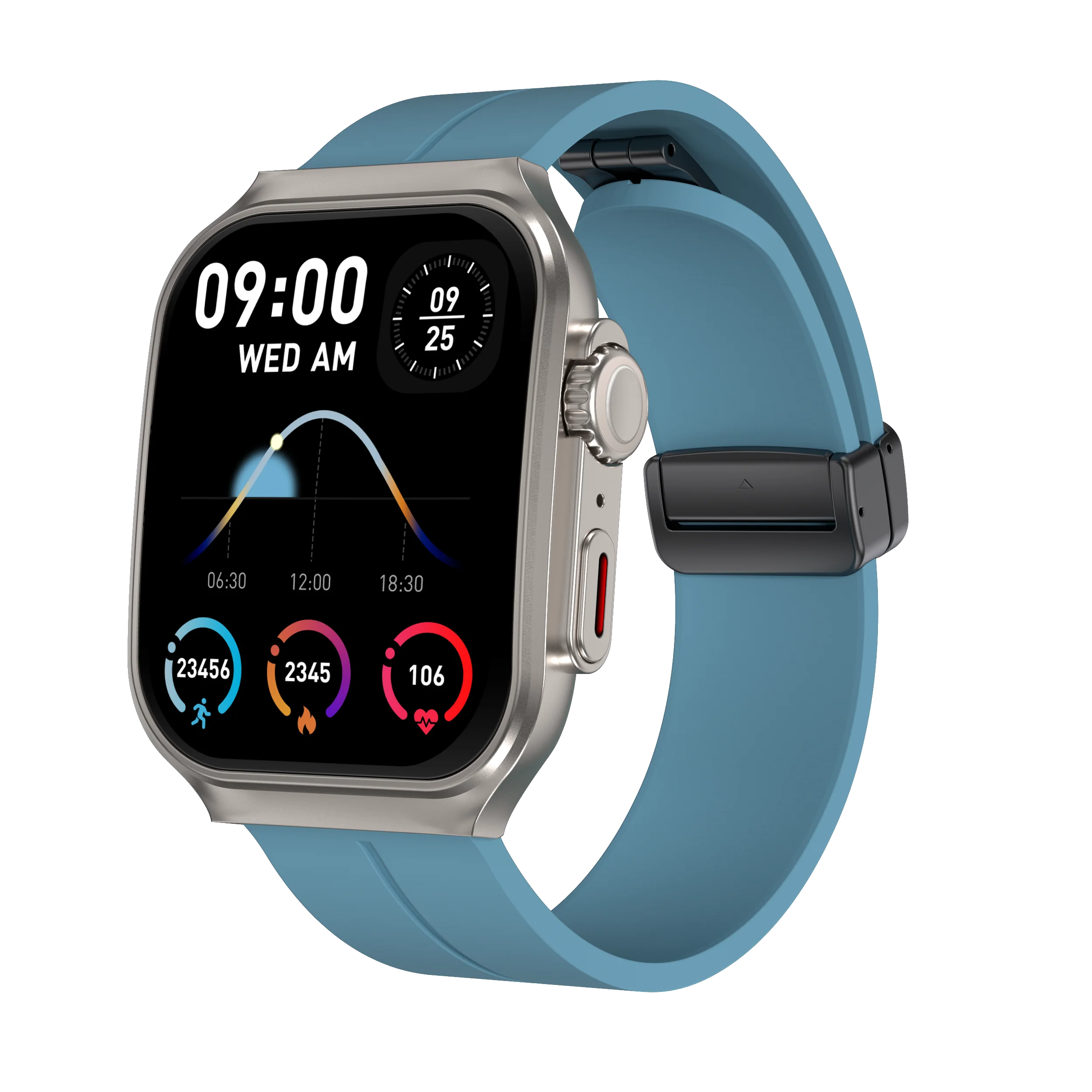 Smart Watch 2.01" Curved AMOLED Screen 3D Flexible Design 120+ Sports Modes Long Battery Life Watch for Daily & Sports Use
